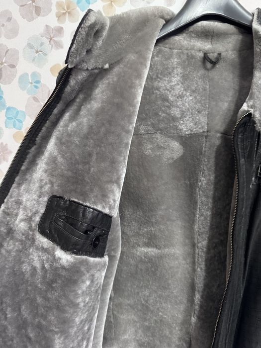 Чоловіча дублянка натуральна шкіра, дубленка, куртка зимова