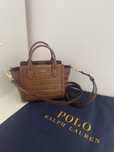 Lauren Ralph Lauren torebka Tyler bag krokodyl brązowa karmelowa tan