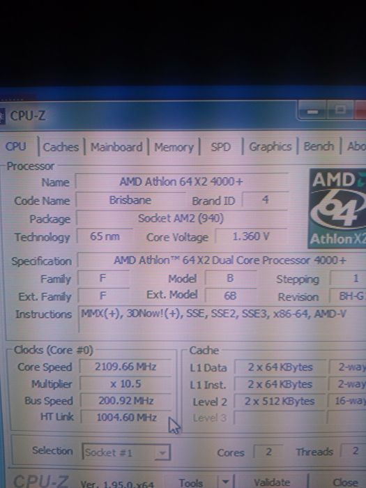 TROCA - CPU Processador AMD Athlon 64 x 2  - 4 0 0 0 +64354211849731123