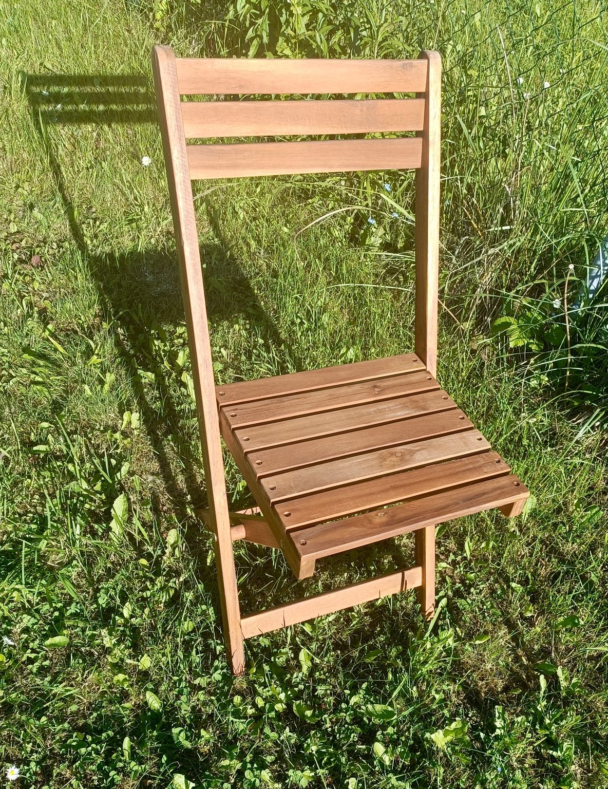 Krzesło Ikea  z oparciem drewniane ogrodowe balkonowe  Nowe