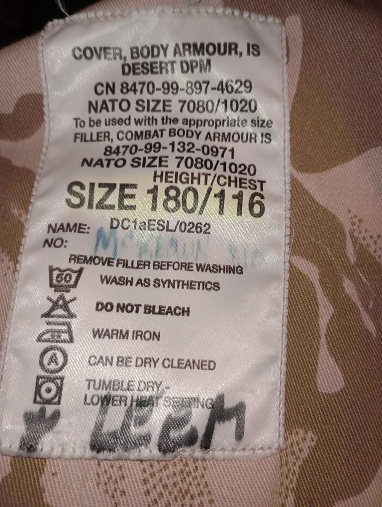 Kontraktowa kamizelka taktyczna UK ECBA COVER BODY ARMOUR DESERT DPM