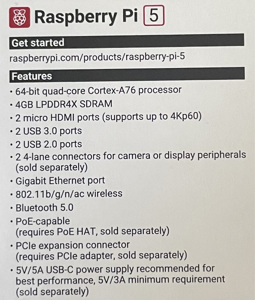 Raspberry Pi 5 4Gb, 8Gb, 16Gb, KIT