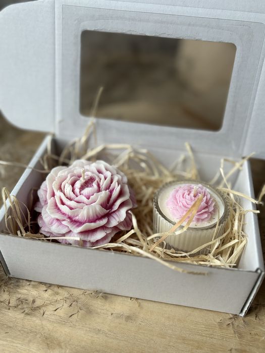 Zestaw zapachowych świec sojowych piwonia tealight zapach orchidei
