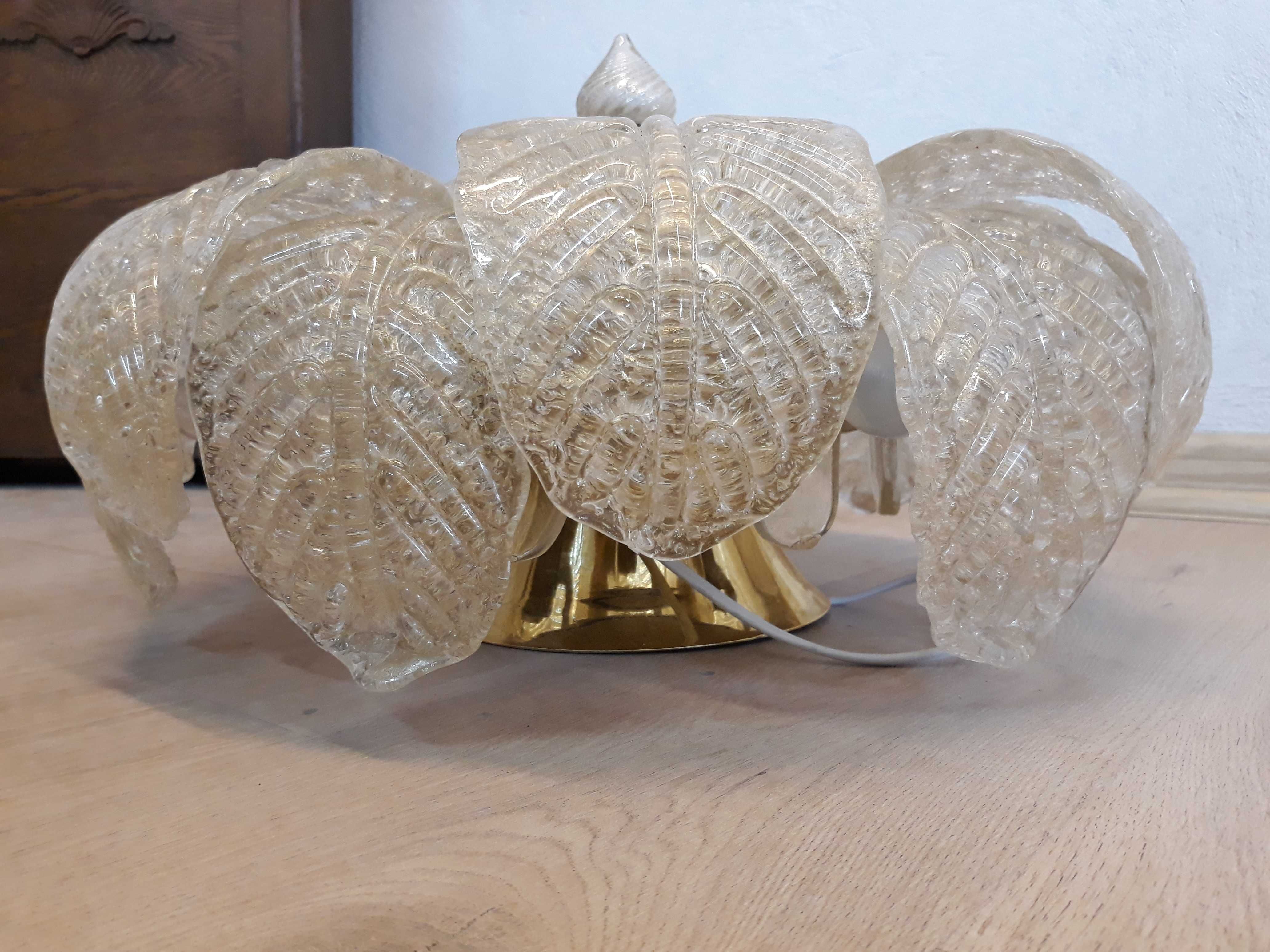 Plafon szklany włoski Barovier&Toso Murano Italy Wenecja lata 80-te