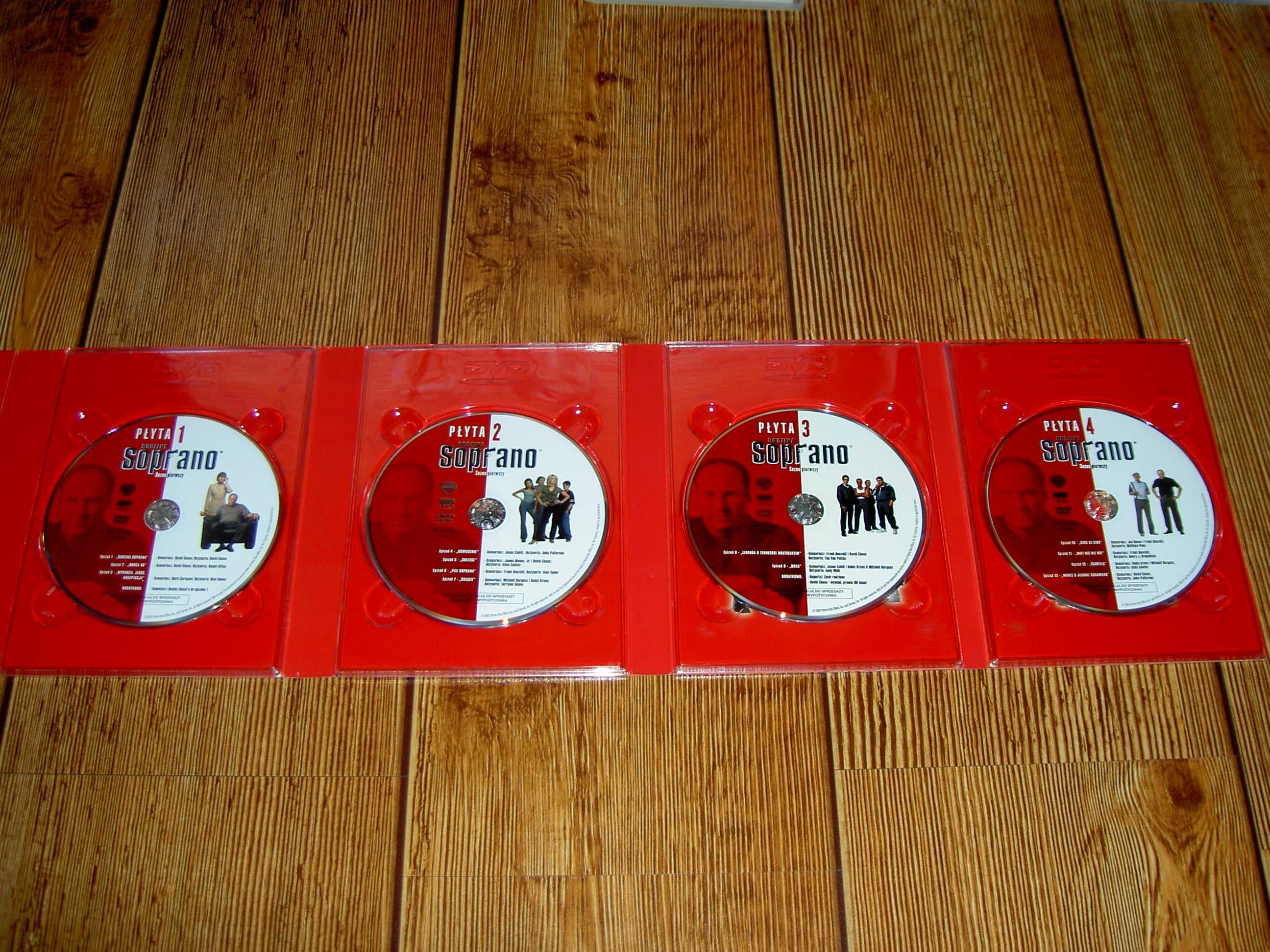 Rodzina Soprano sezon 1 pierwszy 13 odcinków 4 DVD napisy polskie