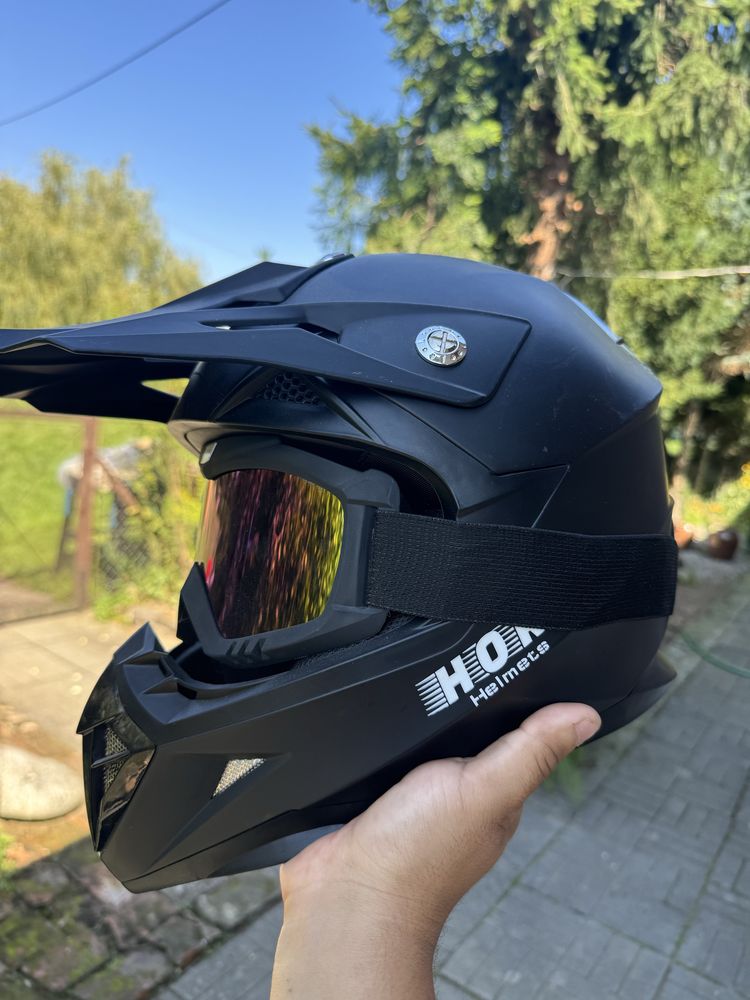 Kask horn plus okulary