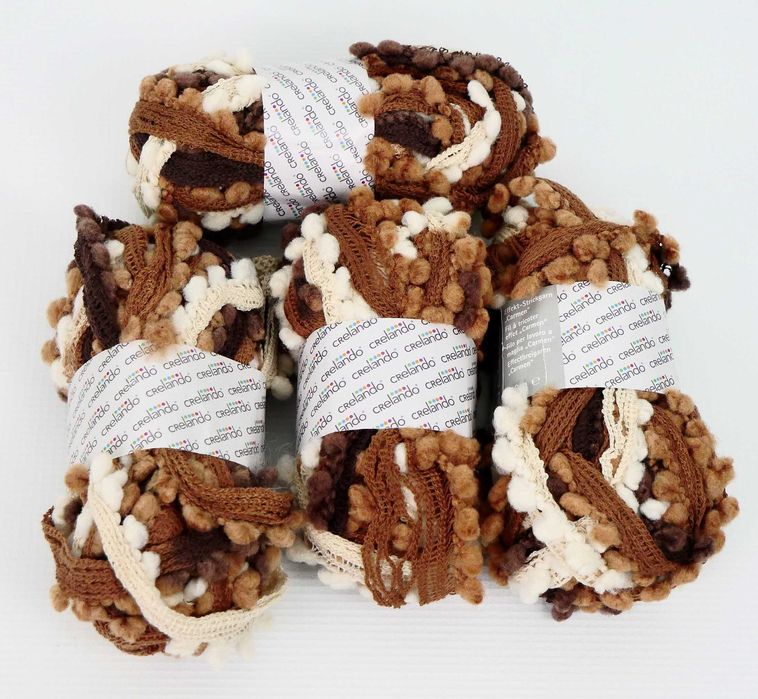 1.Włóczka fantazyjna Grelando 100%Poliester zestaw 200g