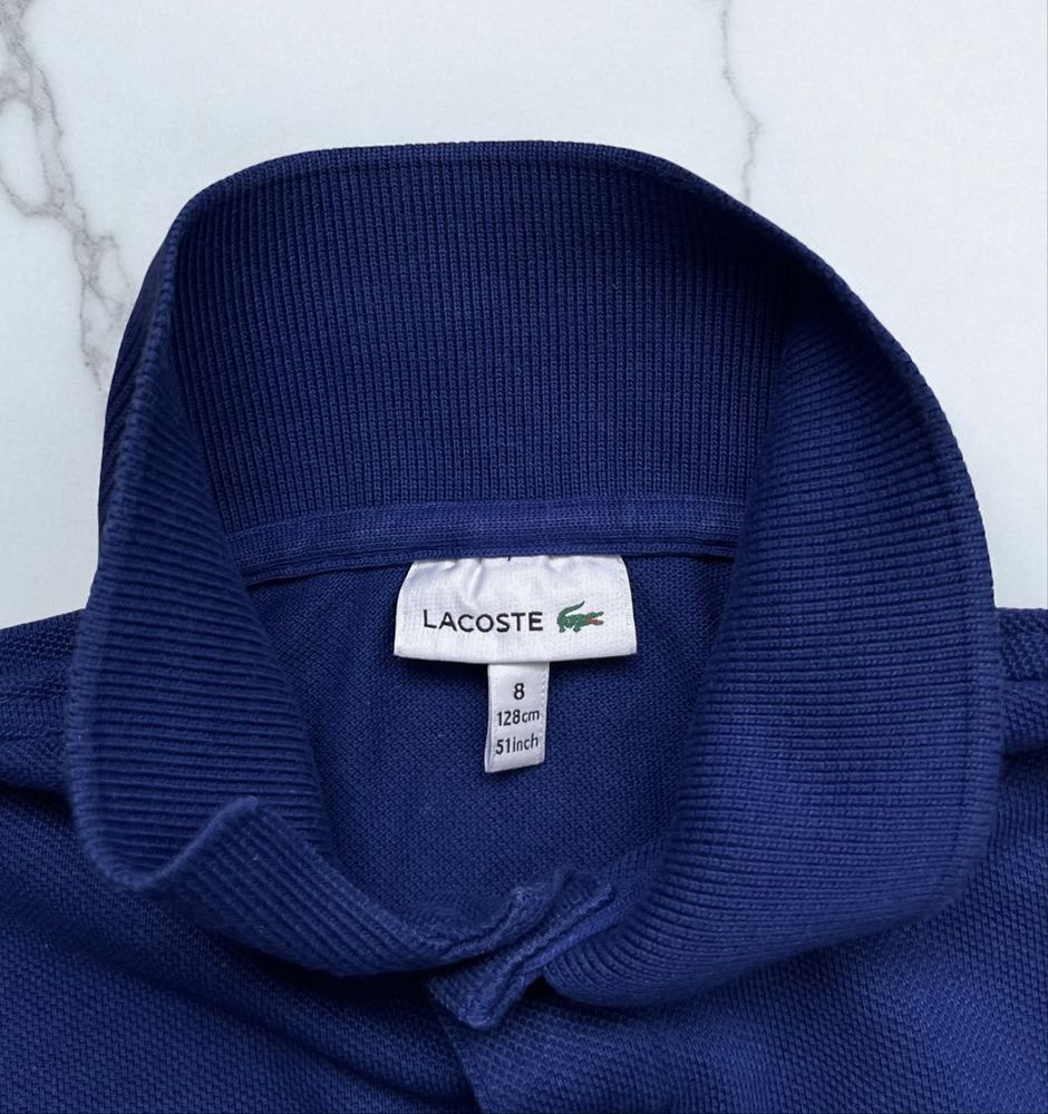 Поло лонгслів Lacoste оригінал 100% бавовна на хлопчика 8 років