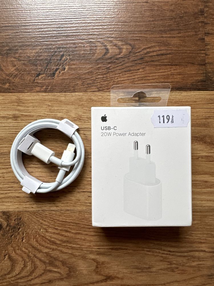 Zasilacz ładowarka nowa 20W Apple kabel Lightning - USB C oryginał