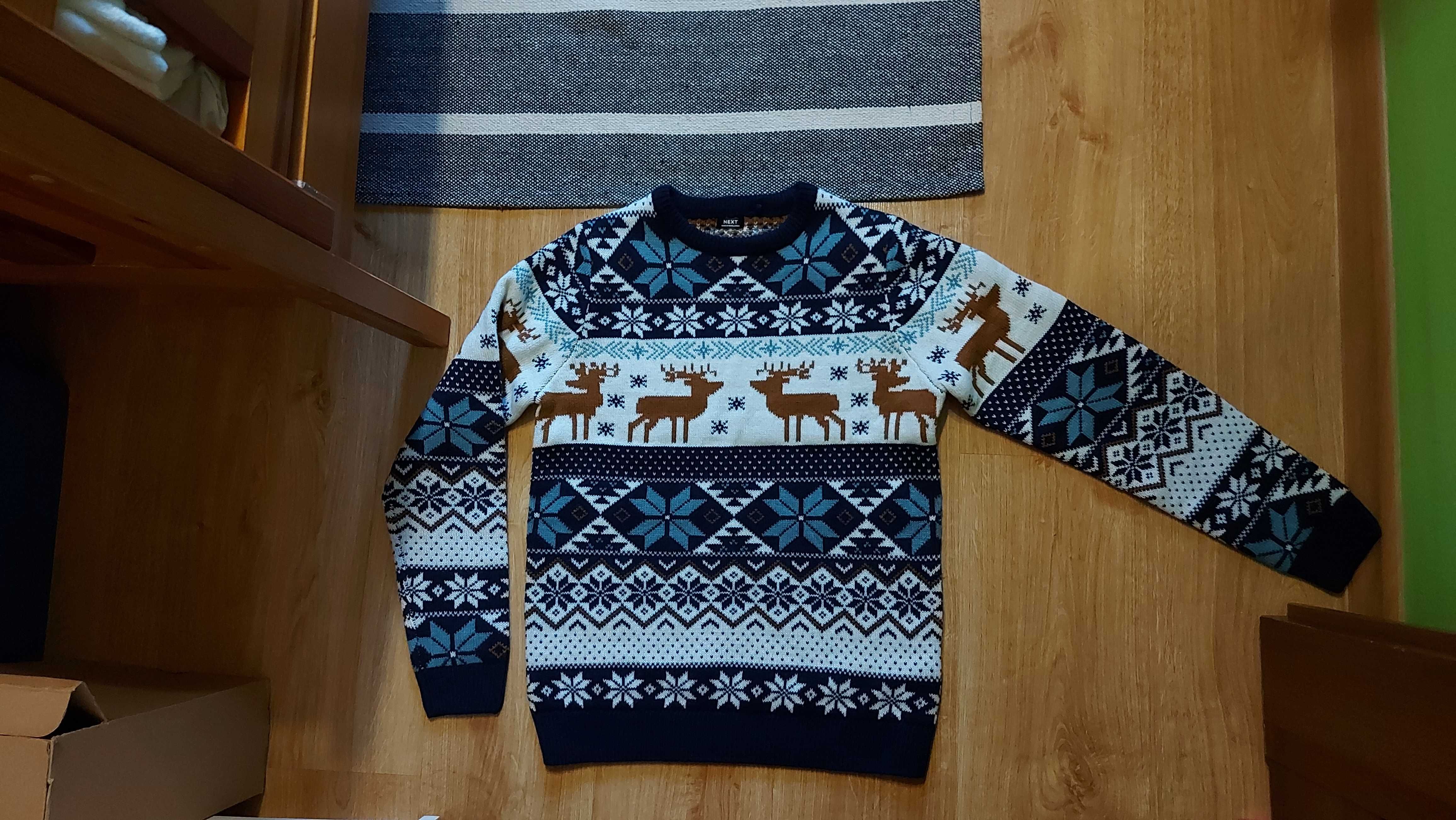 sweter sweterek świąteczny Next 158 NOWY
