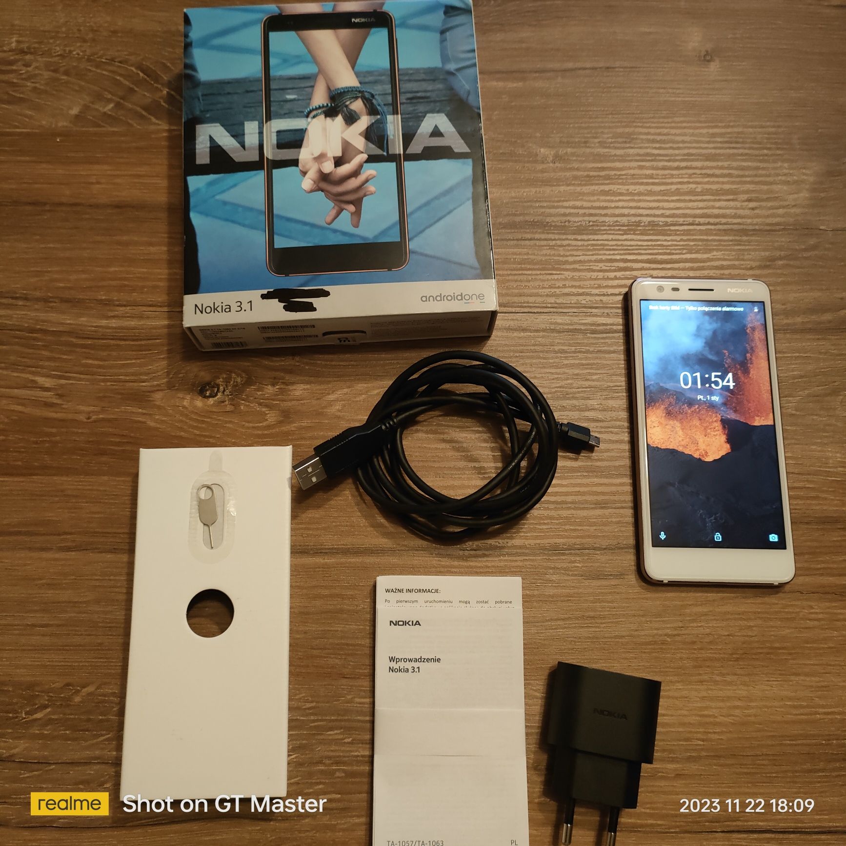 Nokia 3.1 AndroidOne (Bialy)