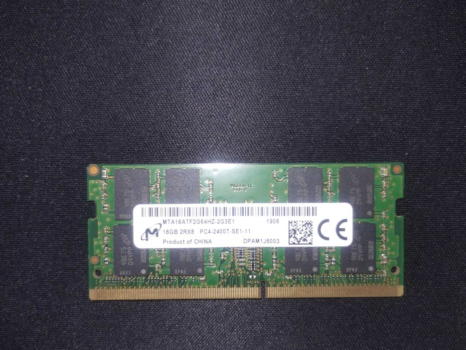 Оперативна пам'ять ноутбука so-dimm ddr4 16gb 2400mhz 3200mhz