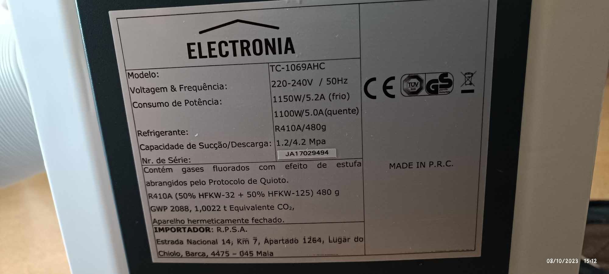 Vendo Ar Condicionado Electronia como NOVO