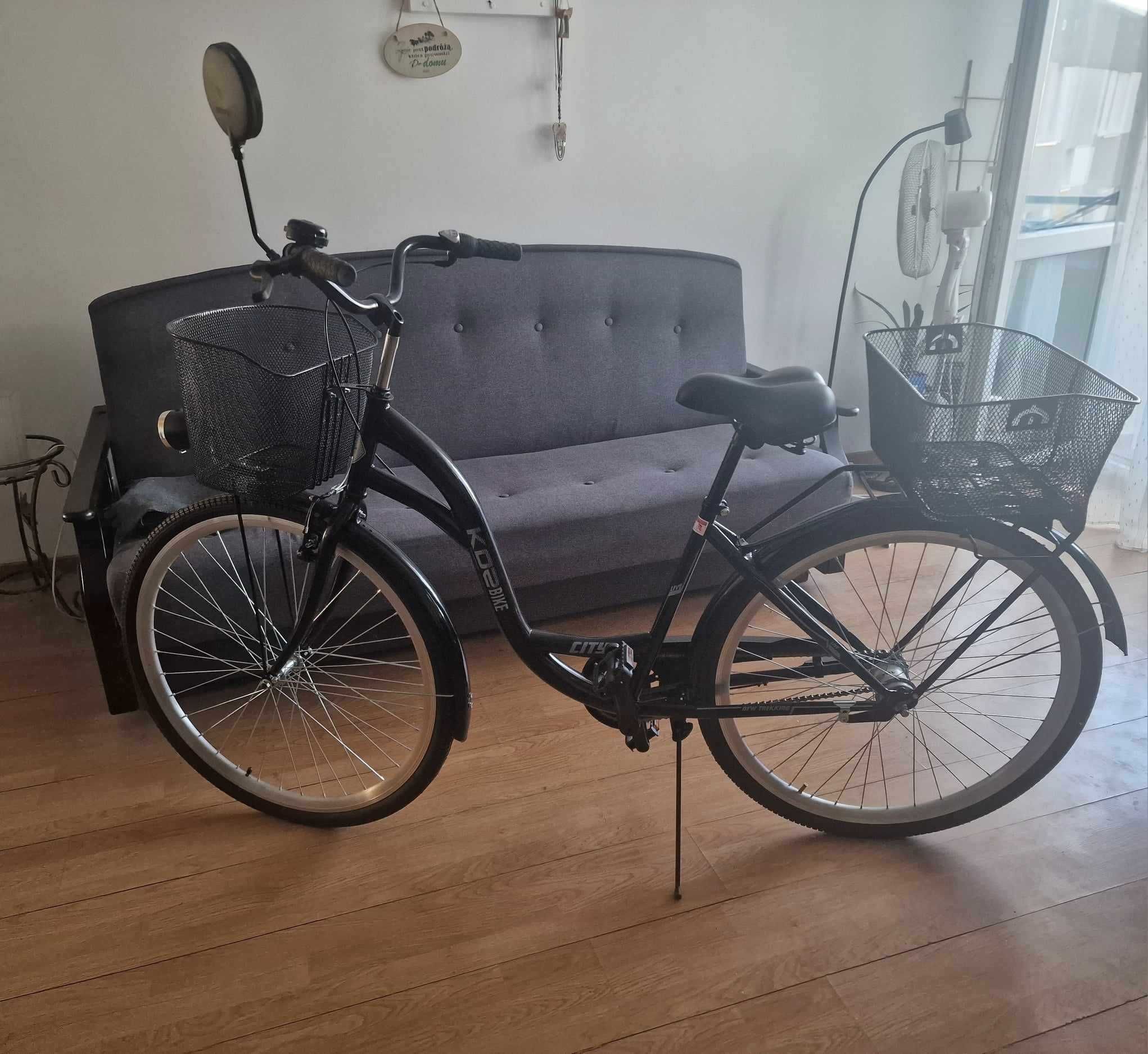 Rower miejski KOZbike city K14 3S czarny