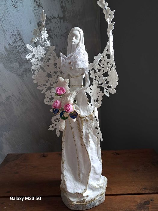 Anioł Anioły Rękodzieło prezent pamiątka komunia.