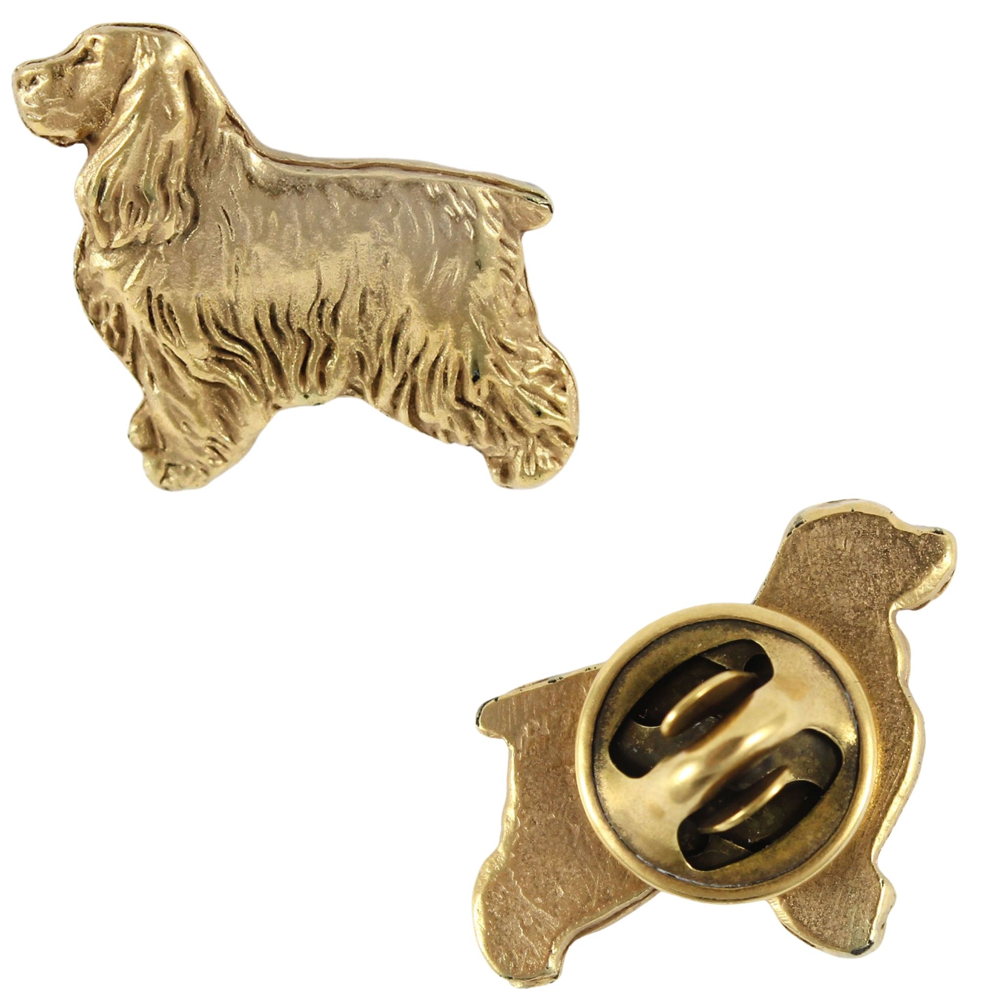 cocker spaniel angielski - broszka z psem w pudełku ozdobnym, eleganc