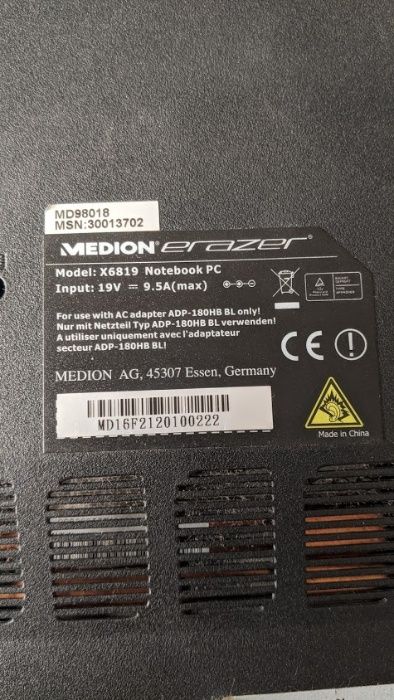 ігровий ноутбук medion erazer i7 gtx 570м читайте опис!