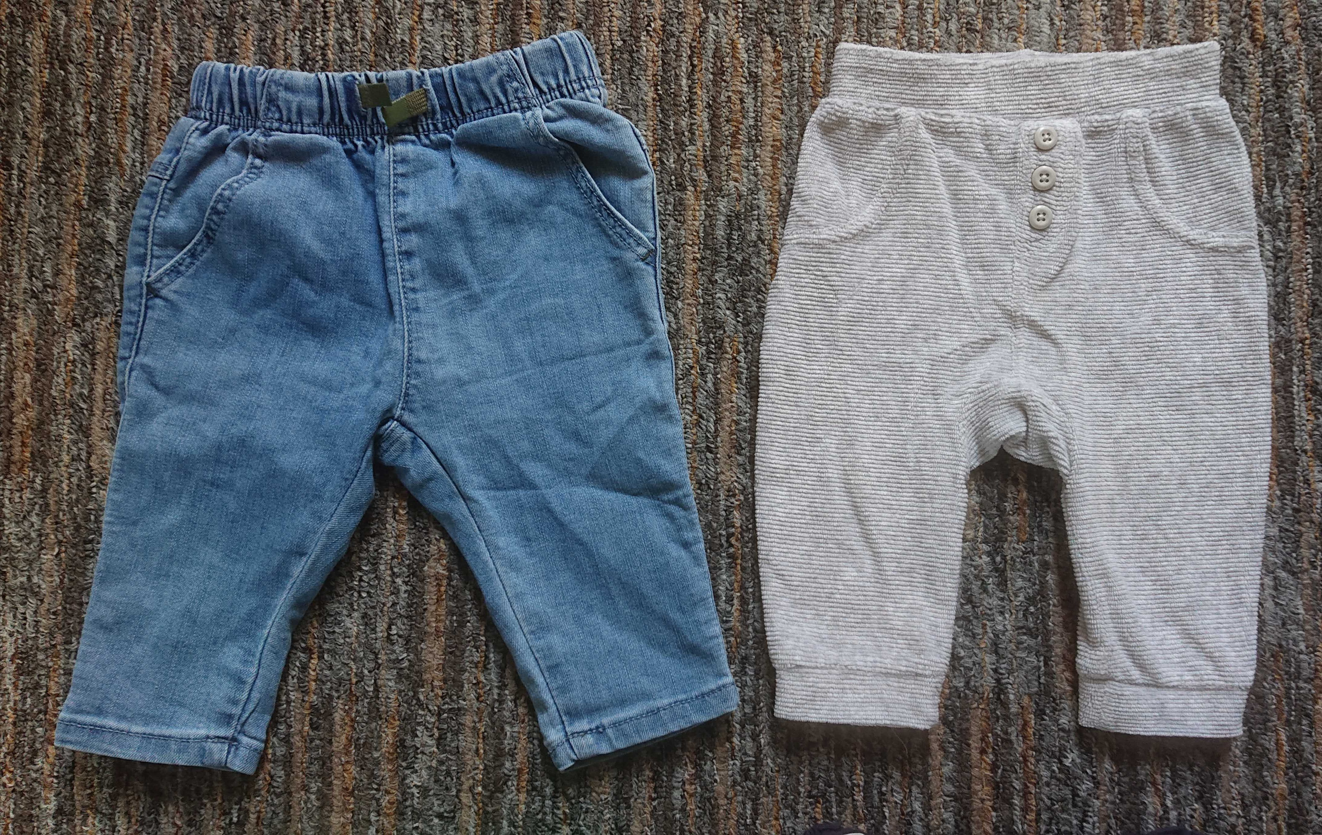 7 x spodnie Zara, H&M, George, CoolClub, Pepco / r. 62/68 / dżinsy
