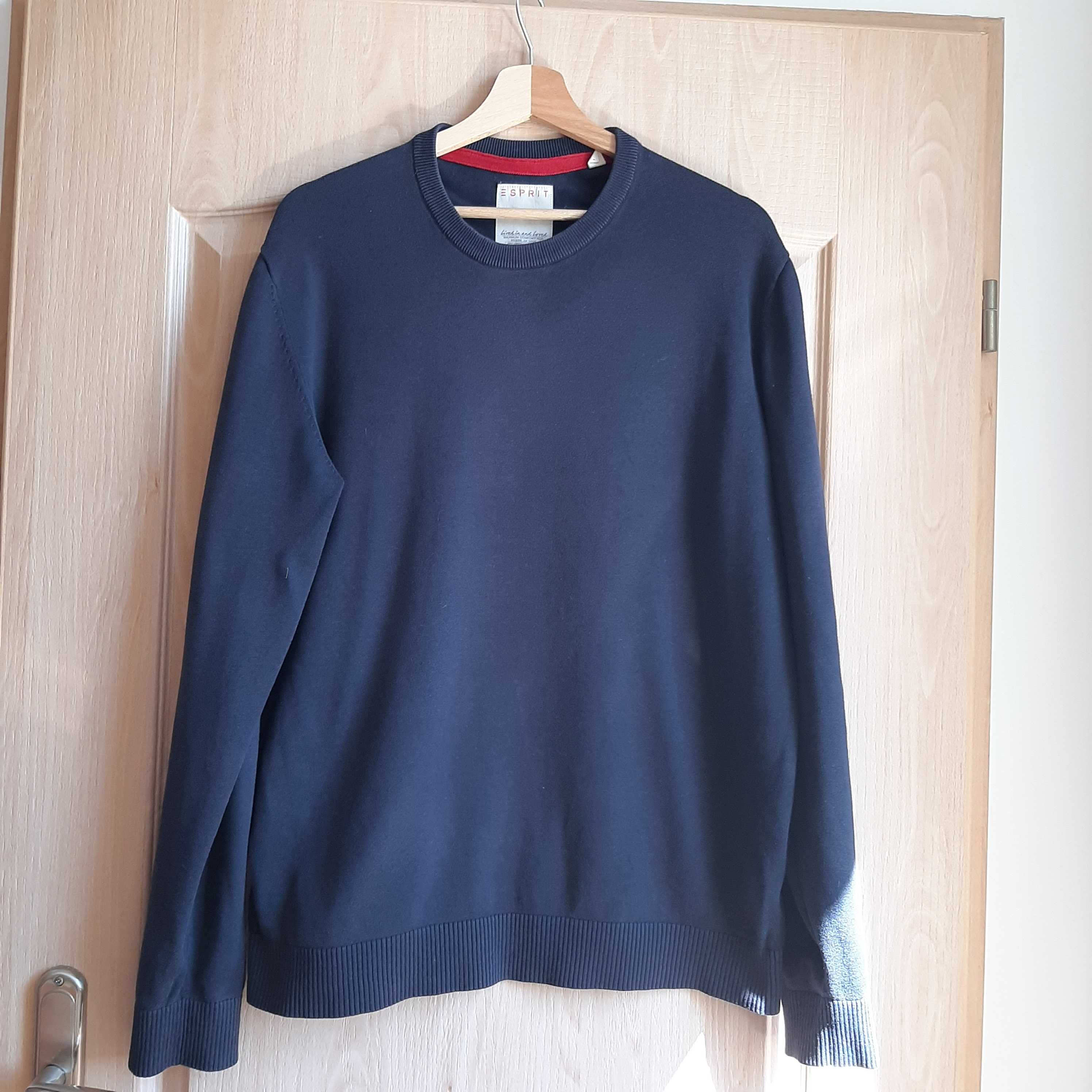 Esprit - męski sweter granatowy, rozm. L