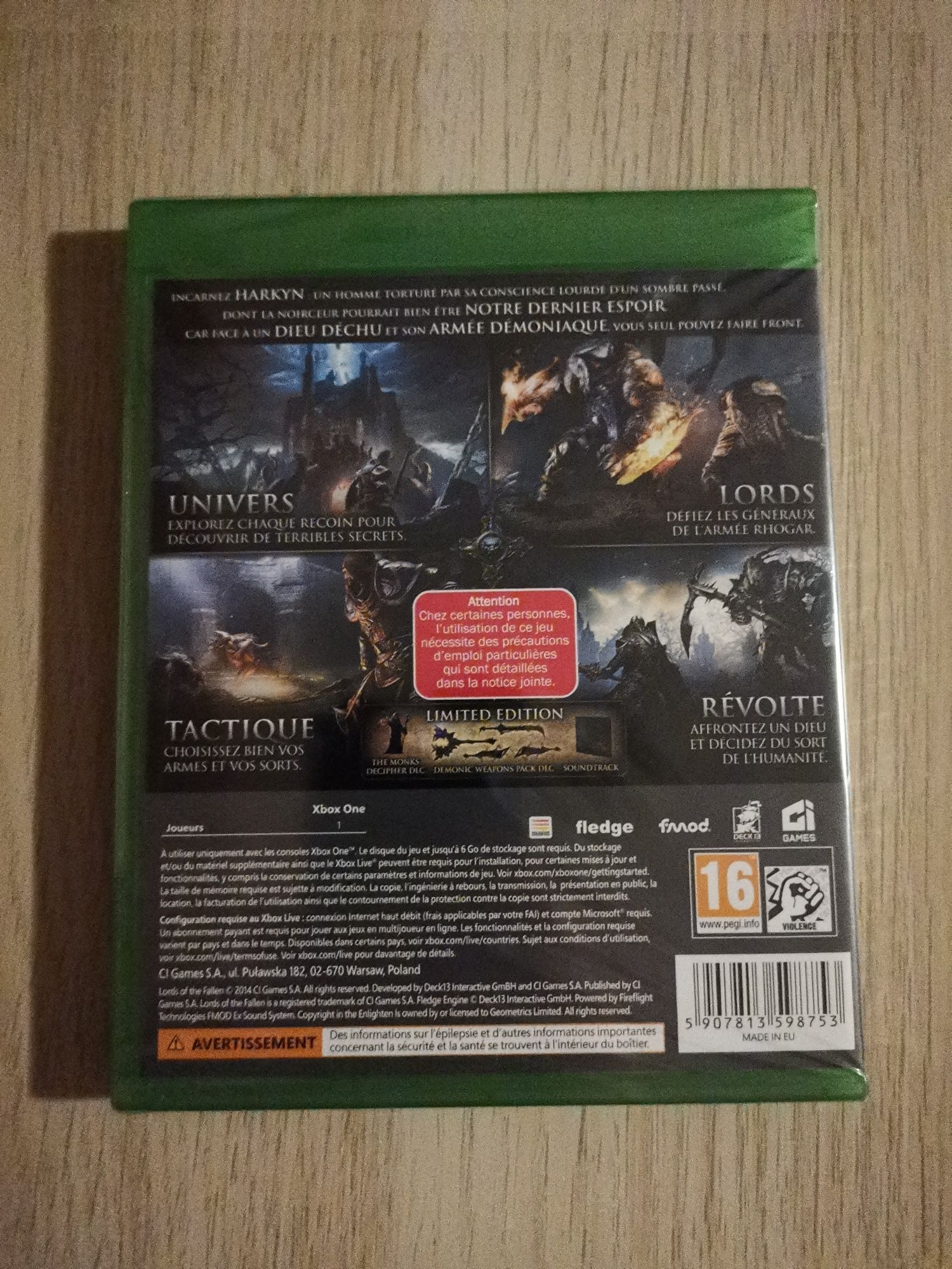 Limited edition Lords of the fallen nowa w foli Xbox One S X Series