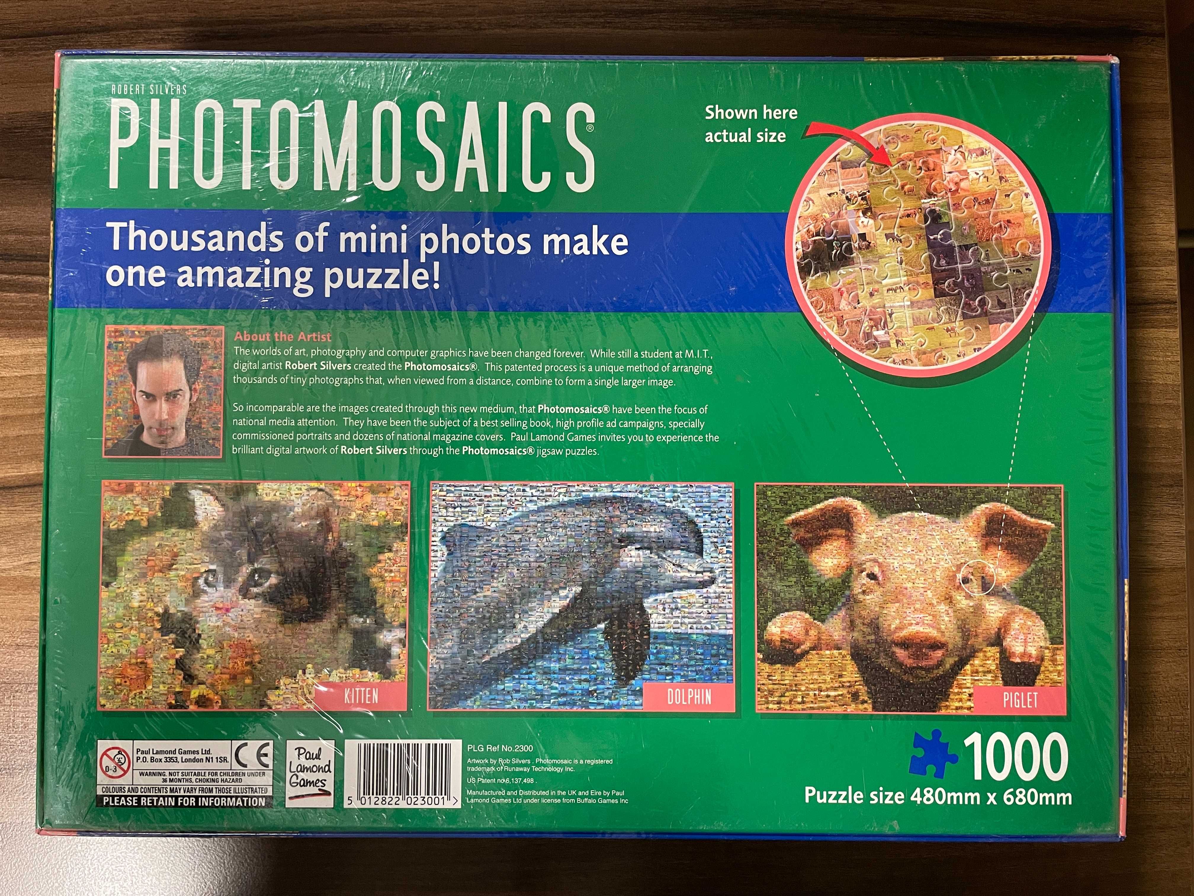 Пазлы Photomosaics 1000 элементов, новые