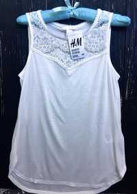 Новая брендовая блуза топ майка с кружевом от  H&M/120грн/ обмен