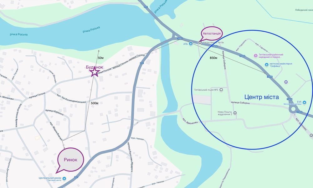 Будинок з городом та виходом до річки
