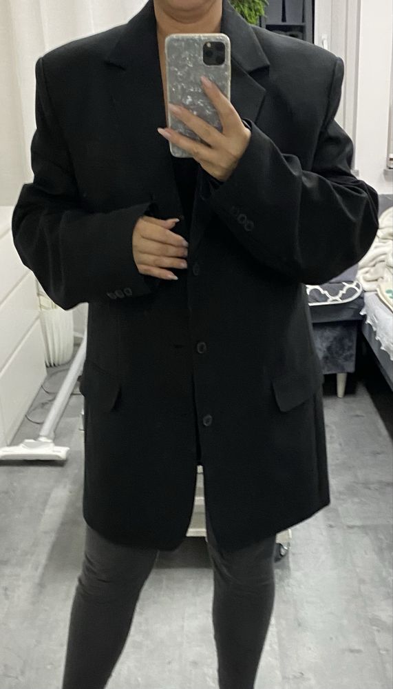 Czarna marynarka oversize xl-xxxl przeskalowana męska