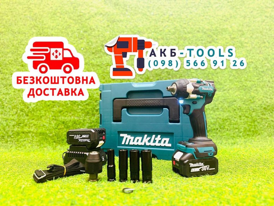 Макита Акумуляторний Аккумуляторный ударный гайковерт Makita 500Nm