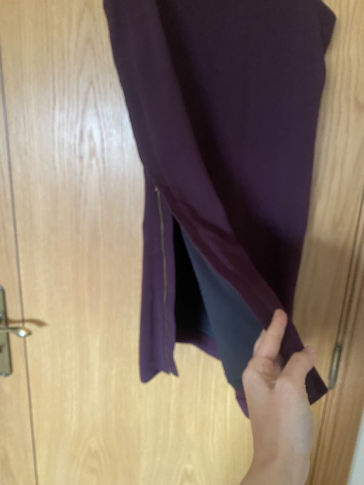 Vestido MIDI zara burgundy tam M