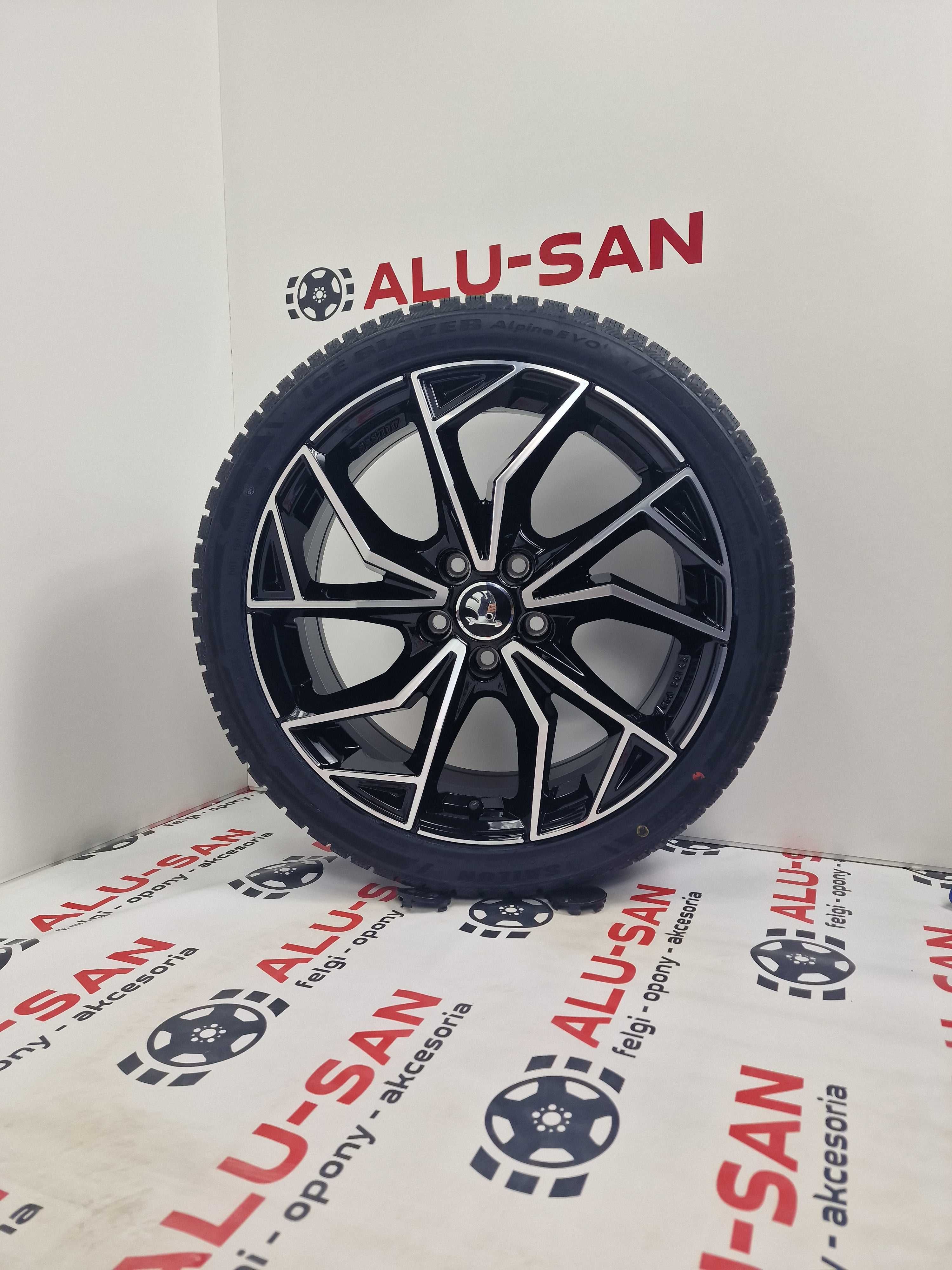 Nowe koła zimowe SKODA 18" 5x112 Octavia 225/40R18 - Sailun