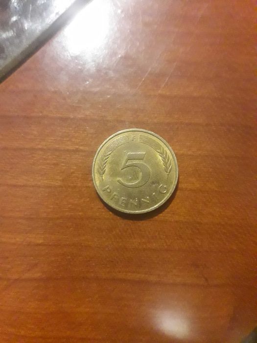 Moneta 5 pfenning z 1989 r