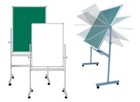 Фліпчарт 75х100 магнітні під крейда і маркер двосторонній на колесах