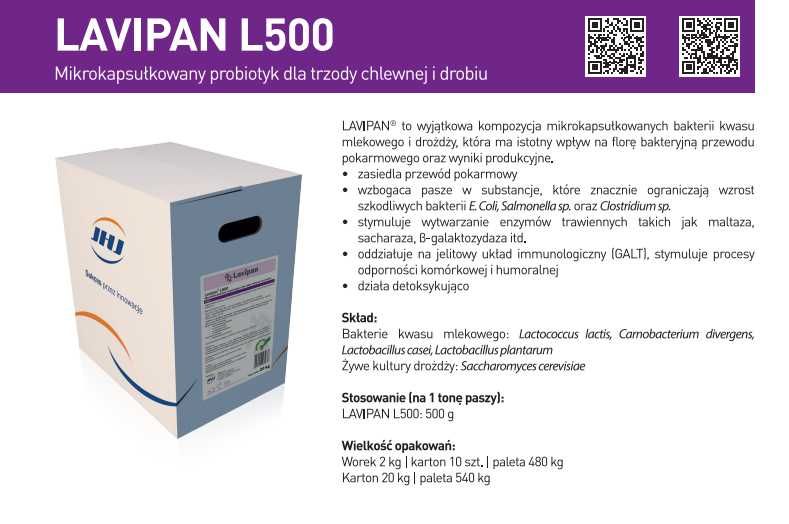 LAVIPAN L500 probiotyk trzoda drób, 20kg