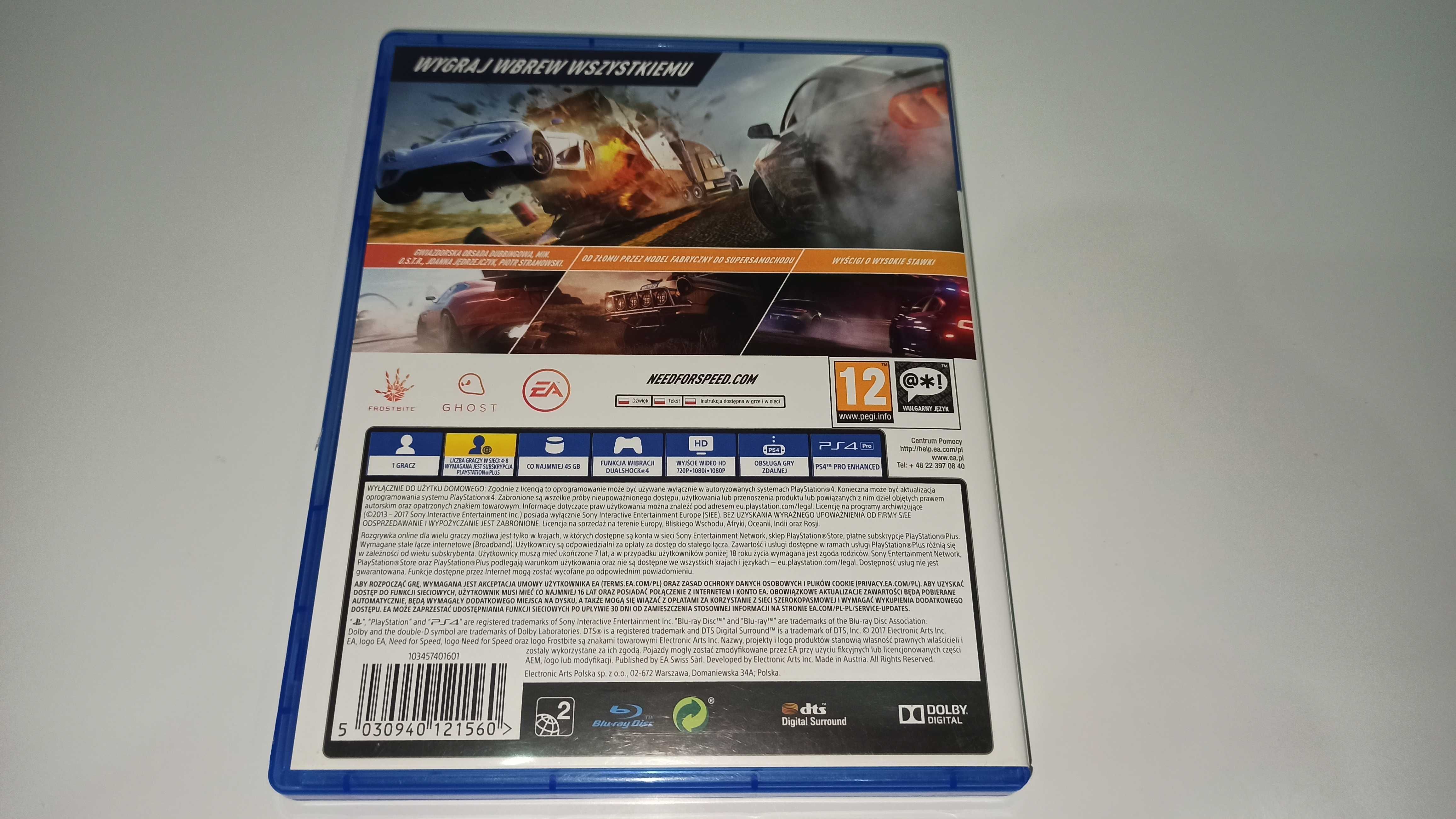 ps4 NEED FOR SPEED PAYBACK PL mówią po polsku zadbana