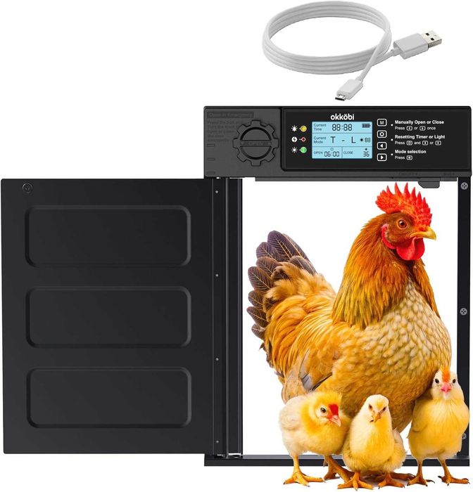 Automatyczne Drzwi Do Kurnika Otwieranie Drzwi Z Timerem Metalowe