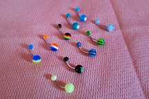 Conjunto de 10pçs Piercings Novos/Nunca Usados