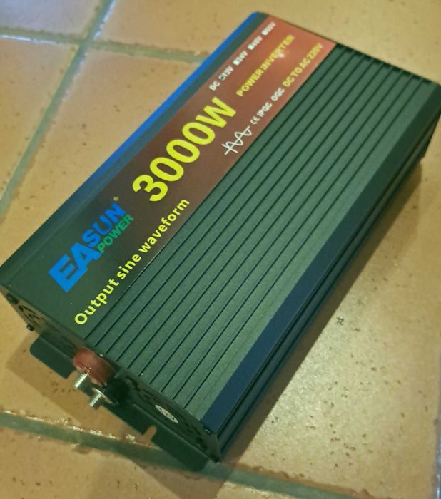 Inversor EASUN 12VDC - 3.000W ONDA PURA converte em 220V AC