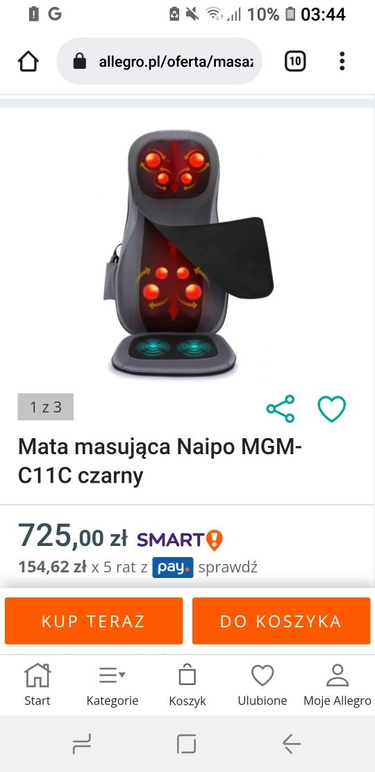 Masażerer  pleców