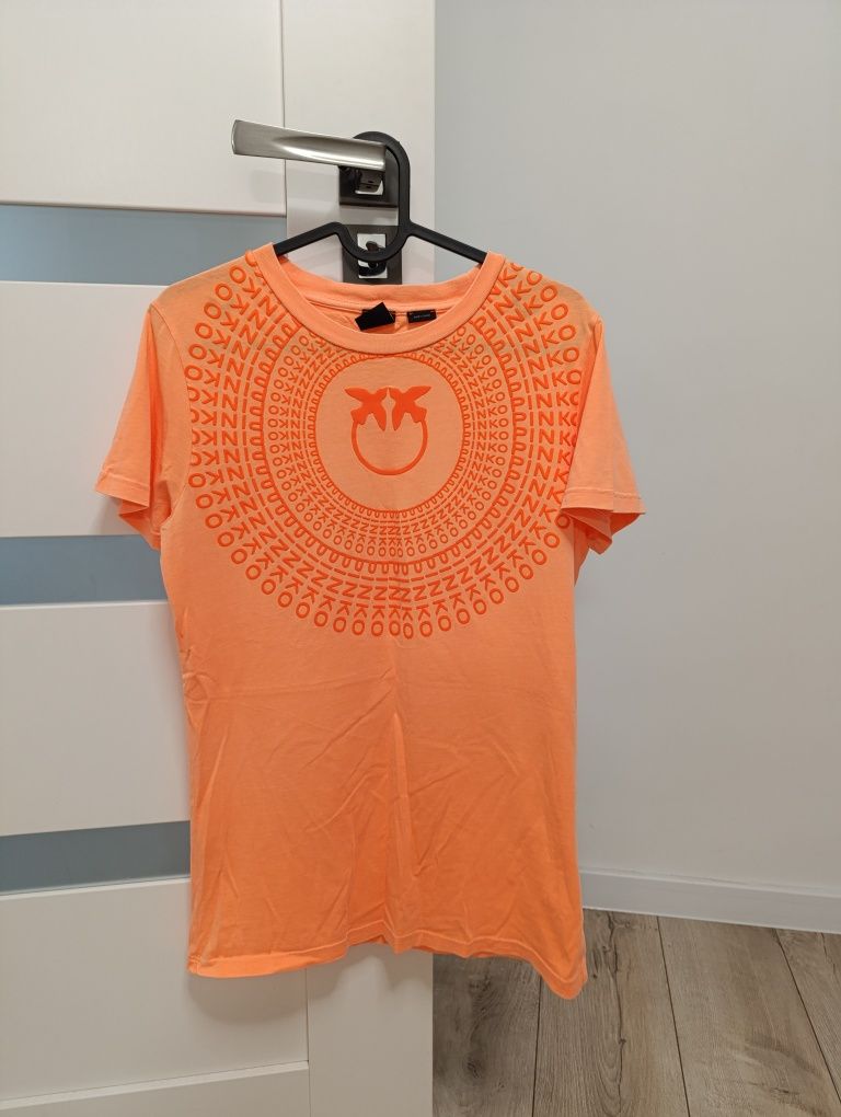 Koszulka t-shirt damski Pinko pomarańczowy S
