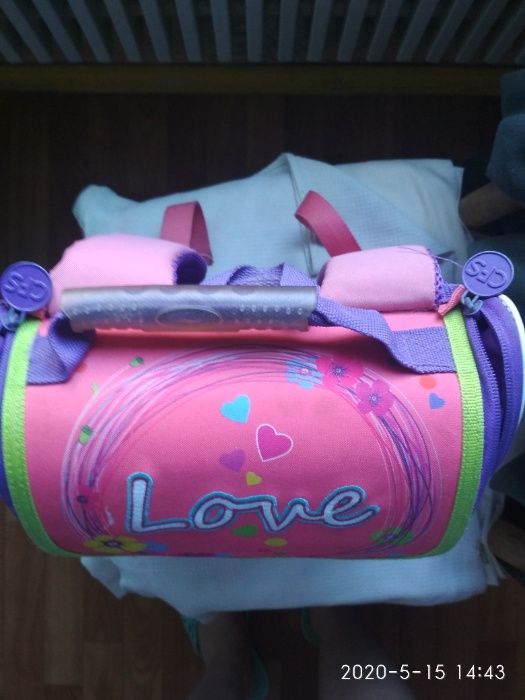 рюкзак школьный для девочки/ортопедическая спинка/много карманов