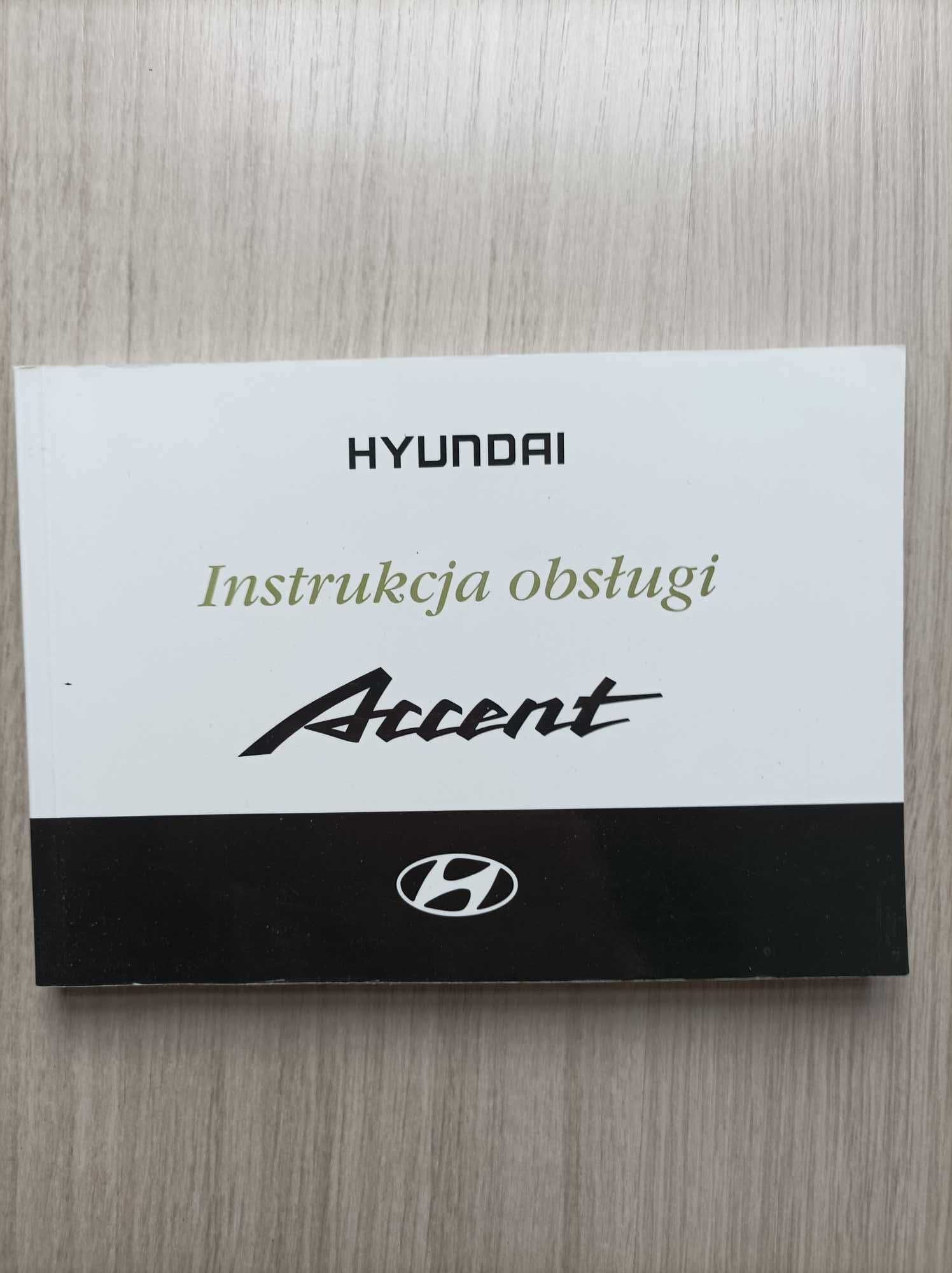 Instrukcja obsługi Hyundai Accent Tylko 1 sztuka Nowa j. polski