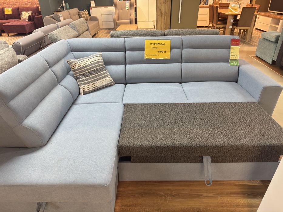 Naroznik Mateo 2 Liveo funkcja spania pojemnik niebieski błekitny