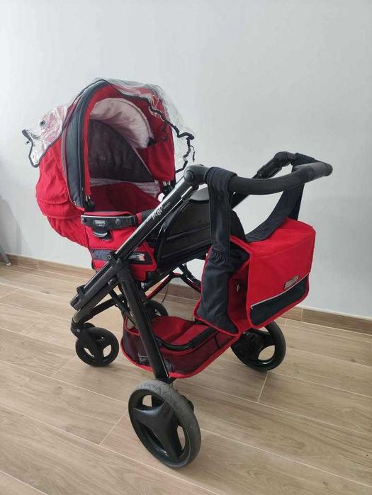 Carrinho BEBECAR + Redutores + Mala + Cobertura Chuva - Como NOVO