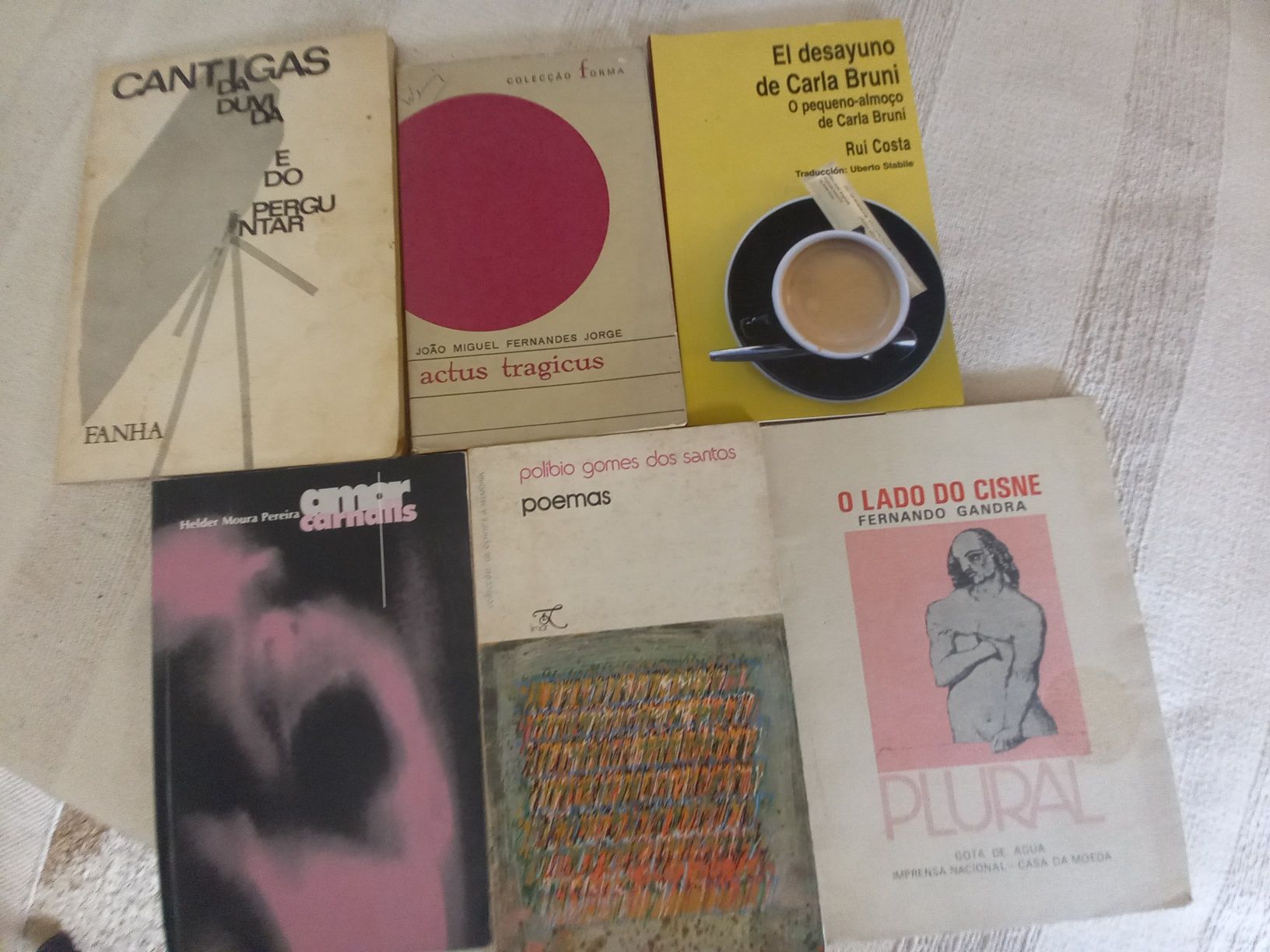 Poesia portuguesa primeiras edições seis livros por vinte euros