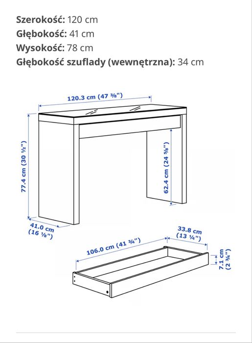 Toaletka Ikea Malm