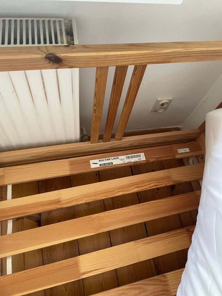 IKEA NEIDEN - łóżko z dnem i materacem