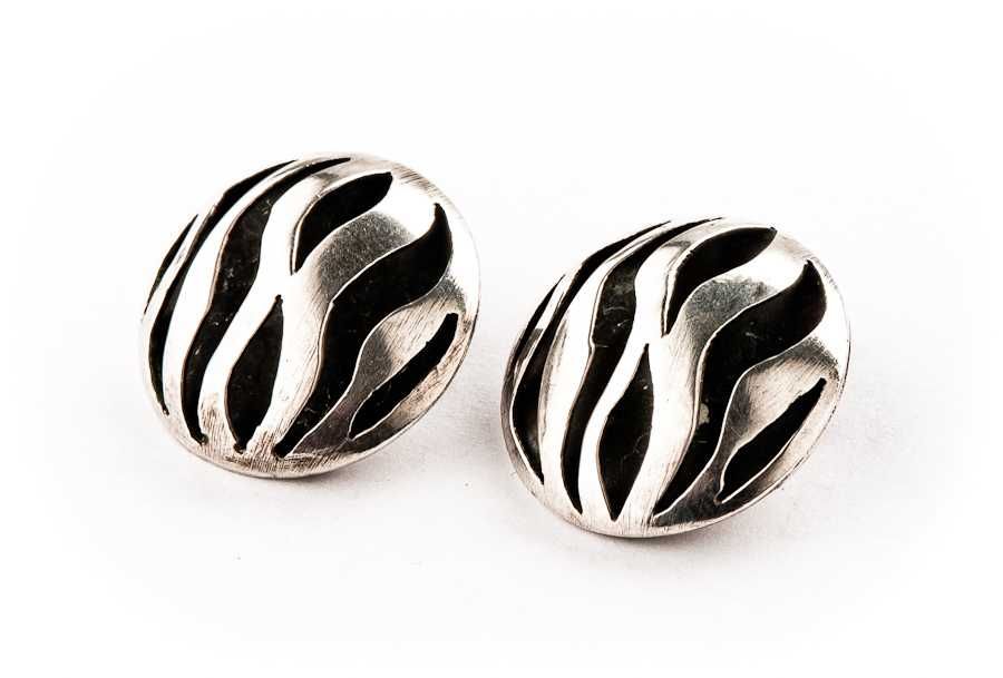 Warszawskie Srebrne Klipsy - 8,56g - PRL - VINTAGE - ORNO