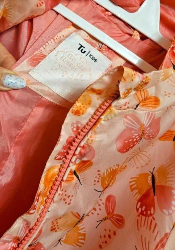 Комбинезон дождевик розовый принт бабочки Tu Kids, р. 104-110