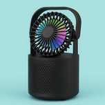Hoffen Wentylator z Głośnikiem Podświetlenie RGB Bluetooth Radio FM